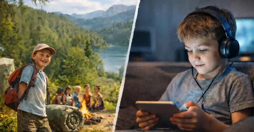 как детските лагери намалят екранното време при децата