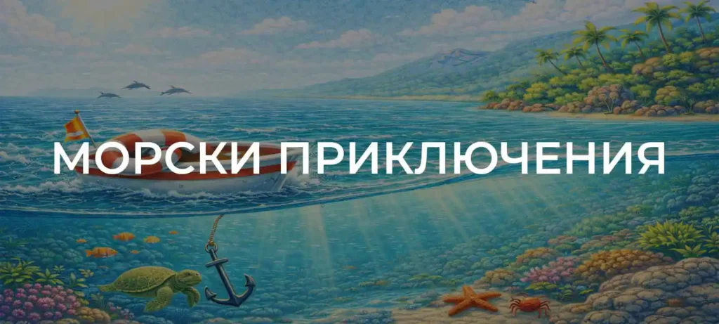 Морски приключения - част от анимационната програма на ADVENTURE TEAM. детска образователна морска програма